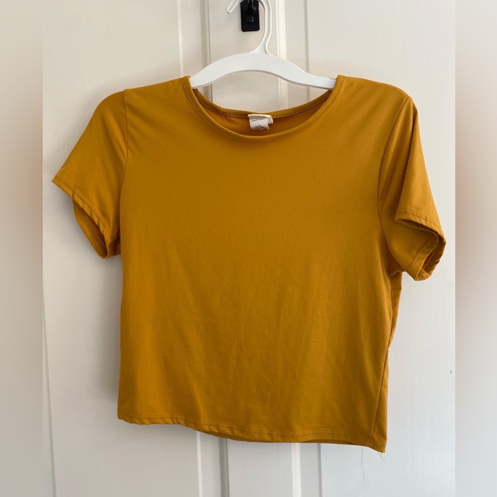 Women’s yellow crop top